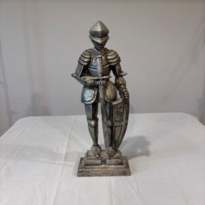 Knight in Shining Armor Statue Medieval Decor Home Accent Figurine